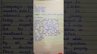 Joining letter format #shortsvideo #letter