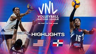  USA vs.  DOM - Highlights | Week 1 | Women's VNL 2024