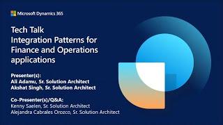 Integration Patterns for Dynamics 365 Finance and Operations Applications | TechTalk