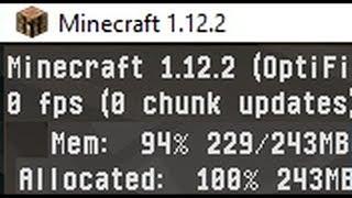  Minecraft использует мало памяти низкий FPS
