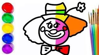 How to draw a clown for kids / Bolalar uchun palyaço qanday chiziladi / Как нарисовать клоуна