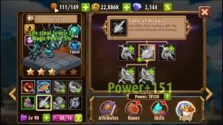 Magic Rush Heroes: Vortex lvl 0-90 upgrade orange and equipments