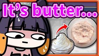 Ina Accidentally made BUTTER while Trying to Make Whipped Cream  【Ninomae Ina'nis / HololiveEN】