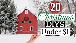 BEST CHRISTMAS DIY CRAFTS UNDER $1 and FREE! Dollar Tree Christmas DIYS