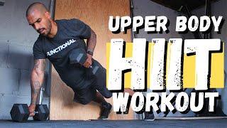 BRUTAL 12 Minute Upper Body HIIT Dumbbell Workout (Follow Along)