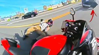 CRAZY Motorcycle Crashes & SCARY Motorcycle Moments - Episode 619