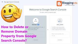 How to Delete or Remove Domain Property from Google Search Console?