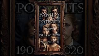 Family portraits from 1900 to 2020 [AI Generated]