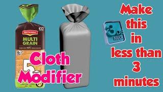bread packaging in 3ds max with easiest possible way | Cloth modifier in 3ds max @zna_studio