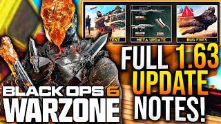 WARZONE: All SEASON 1 RELOADED PATCH NOTES! SERVER UPDATES, META CHANGES, & More (BO6 1.63 Update)