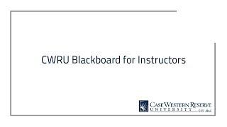 Introduction to Blackboard for Instructors