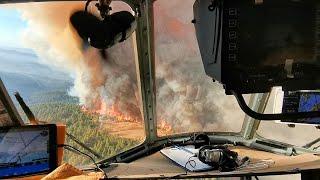 Evia Island Fire 2021 - Aerial Firefighting Mil Mi-8T (On-board camera)