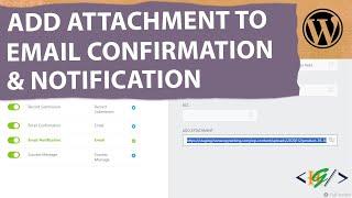 How to Add Attachment in Email Confirmation & Notification in Ninja Forms WordPress | Form | File