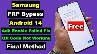 Free ! Samsung Android 14 FRP Bypass | Samsung FRP/Google Account Unlock Android 14 | Adb Enable Fix