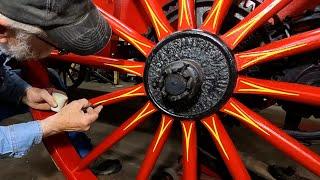 Stripe Pattern on 120 Yr Old Manure Spreader | Engels Coach Shop