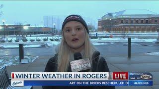 Live look in Rogers as winter storm moves into Northwest Arkansas