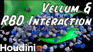 Vellum & RBD Interaction Simulation in Houdini