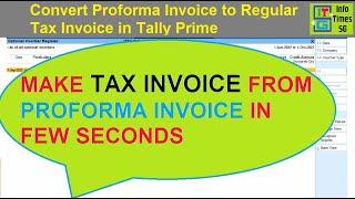 How to convert Proforma Invoice to Tax Invoice in Tally Prime | Invoice in Tally Prime