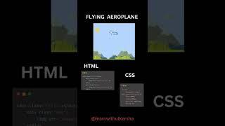 Flying ️ airplane using css animation | CSS Keyframes