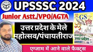 उत्तर प्रदेश के मेले/महोत्सव/पंचायतीराज| Ghatna Chakra GS Drishti | UPSSSC Junior Assistant/VPO Exam