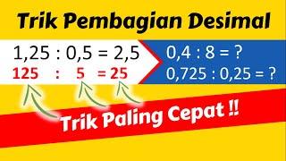  Trik Cepat Pembagian Pecahan Desimal | Bagian 2 