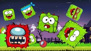 RED BALL 4  AMONG US BALL & OM NOM BALL 'FUSION BATTLE' with AMONG BOSS 5 & OM NOM ALL BOSS