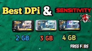 Best DPi & Sensitivity For 1Gb , 2Gb , 3Gb , 4Gb Moblie Free Fire With Handcam || Best Dpi & Sensi