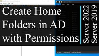 How to add Home Folders to new users with specific Permissions - Active Directory (AD) | Server 2022