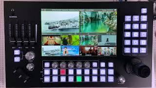 8 channel NDI video switcher 10.1 inch touch screen with PTZ camera controller