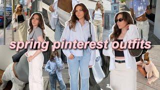 RECREATING SPRING PINTEREST OUTFITS 2023 | casual, comfy, + trendy (spring outfit ideas)