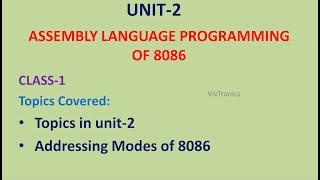 Addressing Modes of 8086 microprocessor | MPMC| UNIT-2-1