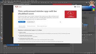 حل مشكلة برنامج فوتوشوب  - this unlicensed adobe app will be disabled soon