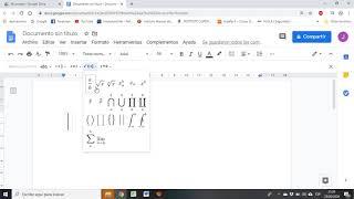 Insertar ecuaciones en Google Docs