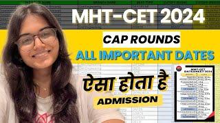 MHT CET CAP Round All Important Dates 2024 | MHT-CET CAP Round Registration | Schedule 