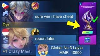 I PRETEND USING CHEAT IN MLBB NEW RISING TOURNAMENT!! (they report me after)