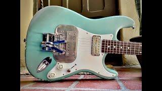 Waterslide Guitars Coodercaster Sonic Blue w/Mojo Lap Steel+Gold Foil Pickups+Duesenberg Multibender