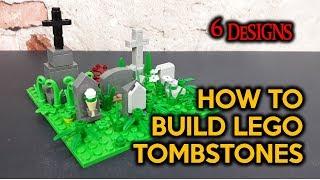 How to Build LEGO Tombstones for a LEGO Graveyard (MOC Tutorial)