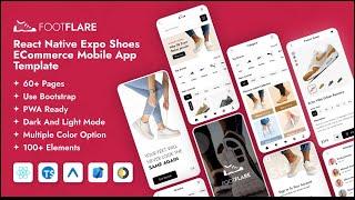 FootFlare - React Native Expo TypeScript Shoes eCommerce Mobile App Template #react  #template