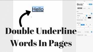 How To Double Underline In Pages