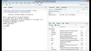 How to run Pearson product correlation test in R
