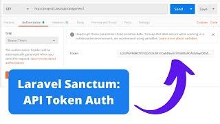 Laravel API Auth with Sanctum and API Tokens