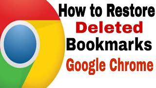How to recover deleted bookmarks from Chrome