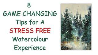 8 Tips For A STRESS FREE Watercolor Painting Experience