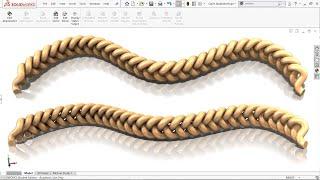 Exercise 100: How to make a 'Braided Rope' in Solidworks 2018