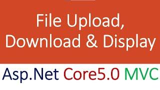 File upload, download & display/retrieve asp.net core 5 MVC C#, razor pages with background music