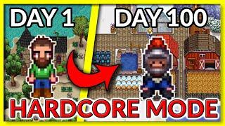 I Played 100 DAYS of Stardew Valley BUT on HARDCORE MODE