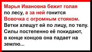 Марьиванна бежит г0лая по лесу, а за ней гонится Вовочка с огромны стояком... Анекдоты! Юмор! Позити