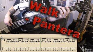 Pantera - Walk [BASS COVER] - with transcription and tabs