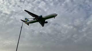 Landing Boeing 767 in Tashkent