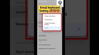 keyboard preference setting//emoji setting in Xiaomi phone #shorts #emojiseting